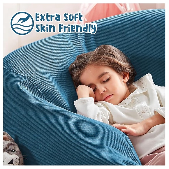 Bean Bag Chair Cover MEDIUM (200L)-BLUE ENCRE - Picture 4 of 11